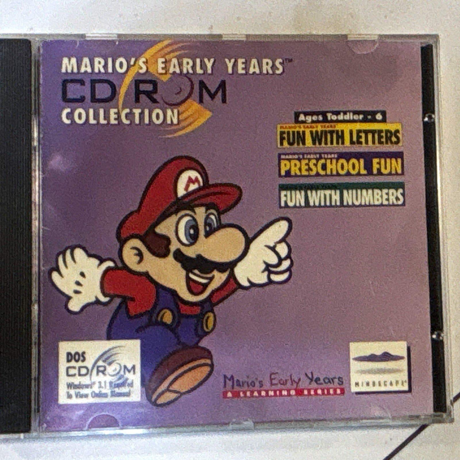 MINT Marios Early Years CD ROM Collection PC DOS 1995 Nintendo Vintage Game vtg