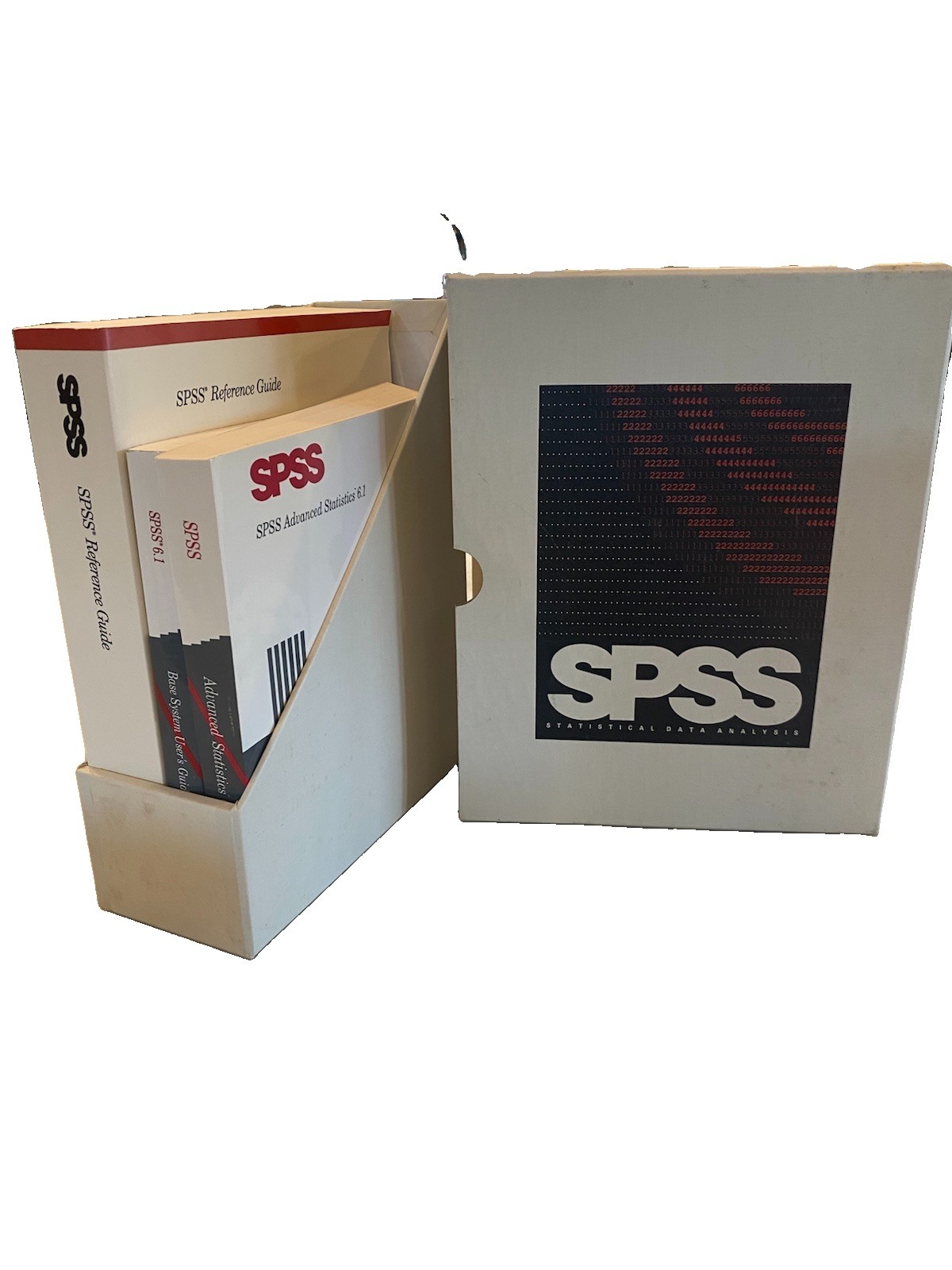 Vintage Apple Macintosh SPSS Reference guides With Shelf Sleeve