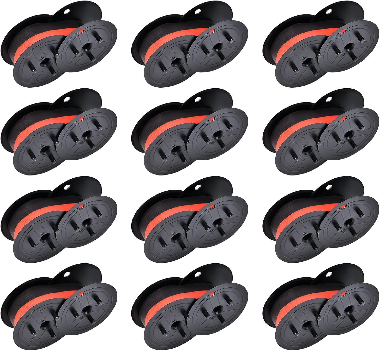 Calculator Ribbon Red/Black, 12 Pack, 18Ft X 0.5 In, Twin Spool | Calculator