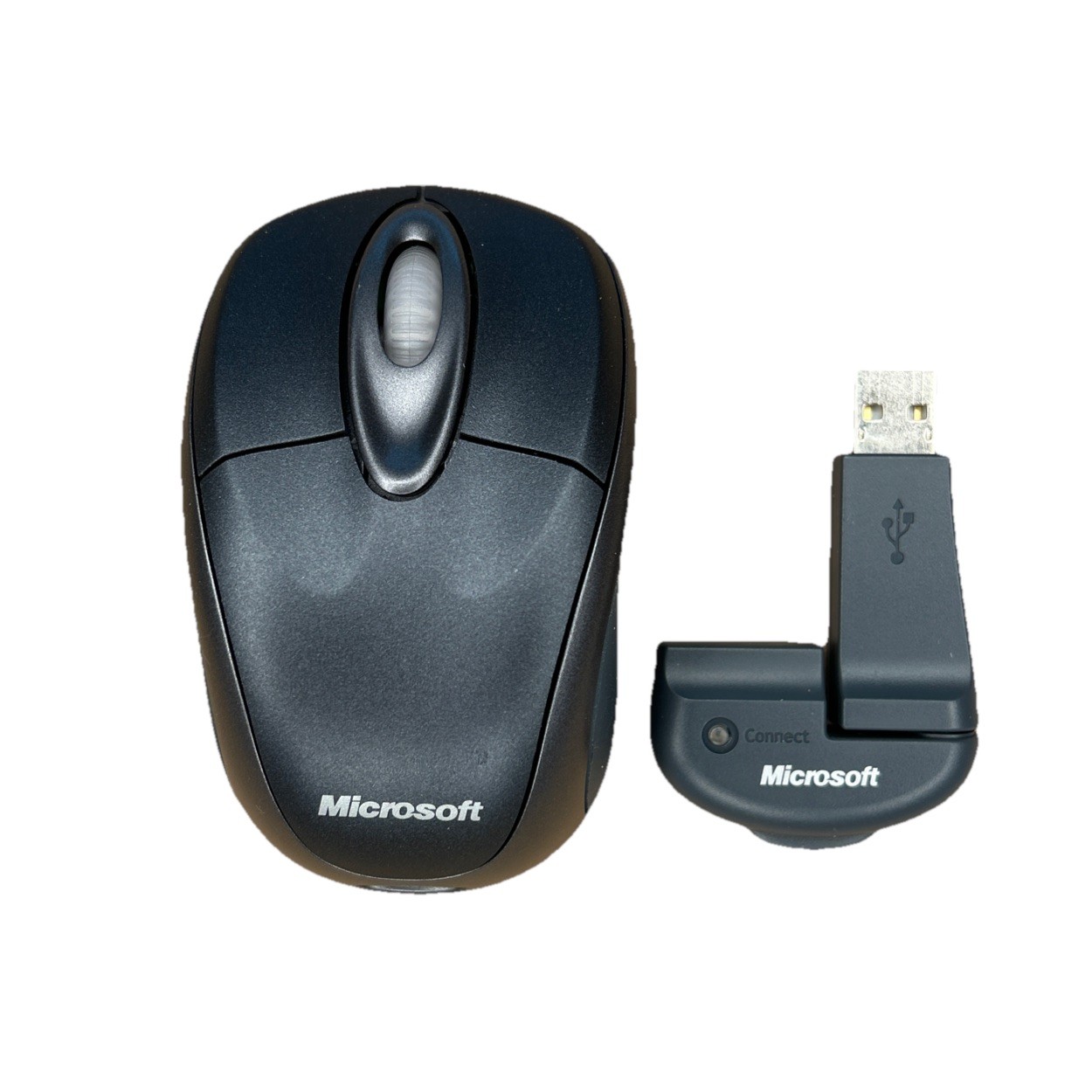 Microsoft Wireless Notebook Optical Mouse Model 1023 1024 Silver