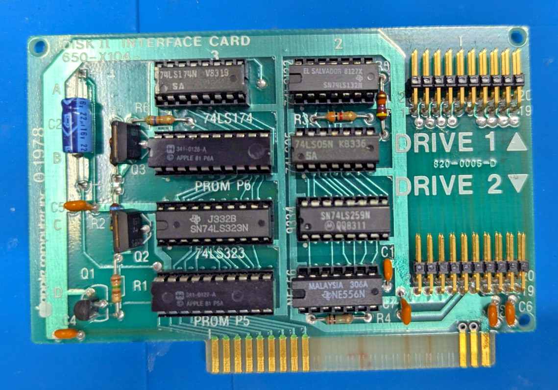 ✅ ⌘ Apple II Disk II Interface Card - WORKING with extension cables