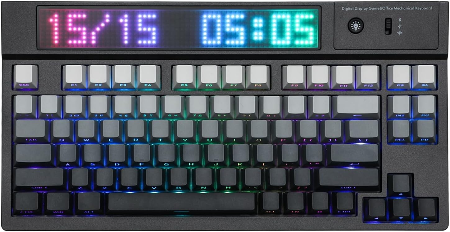 Epomaker DynaTab 75X Hot Swap Tri-mode RGB Mechanical Keyboard  with LED Screen