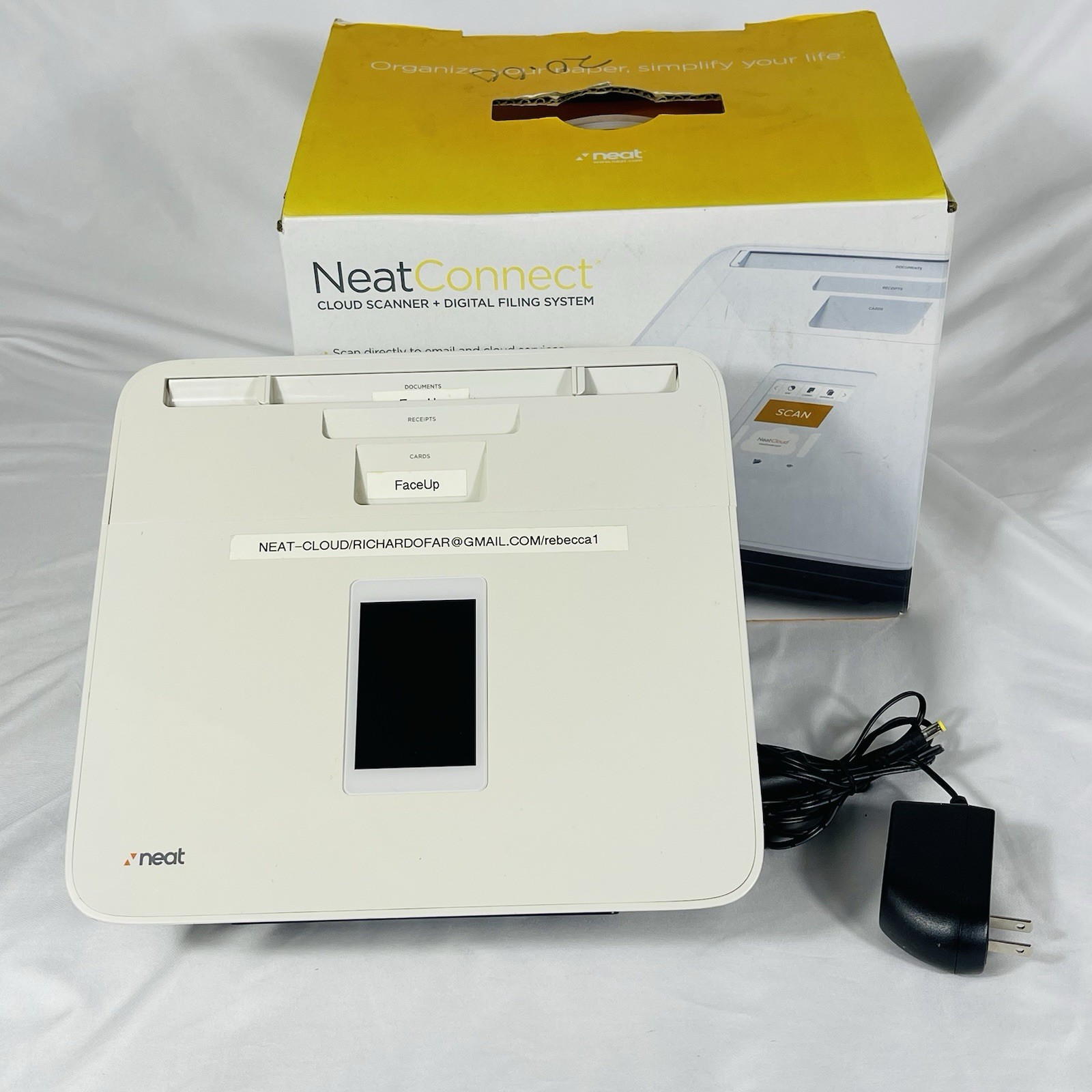 Neat Connect NC-1000 Scanner, Desk Scanner W/ Power Chord And Box
