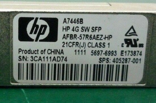 HP 405287-001 4Gb Short-wave SFP LC Tranceiver Module 5697-6993 A7446B