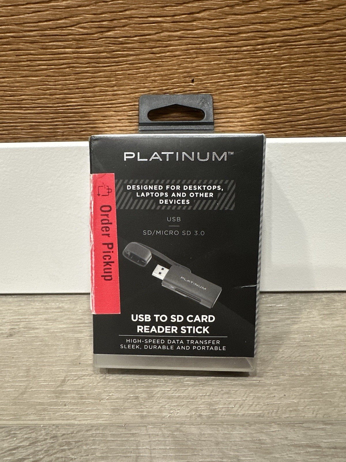 Platinum PT-CRSA1 UHS-I USB 3.2 SD MicroSD Memory Card Reader Black Open Box