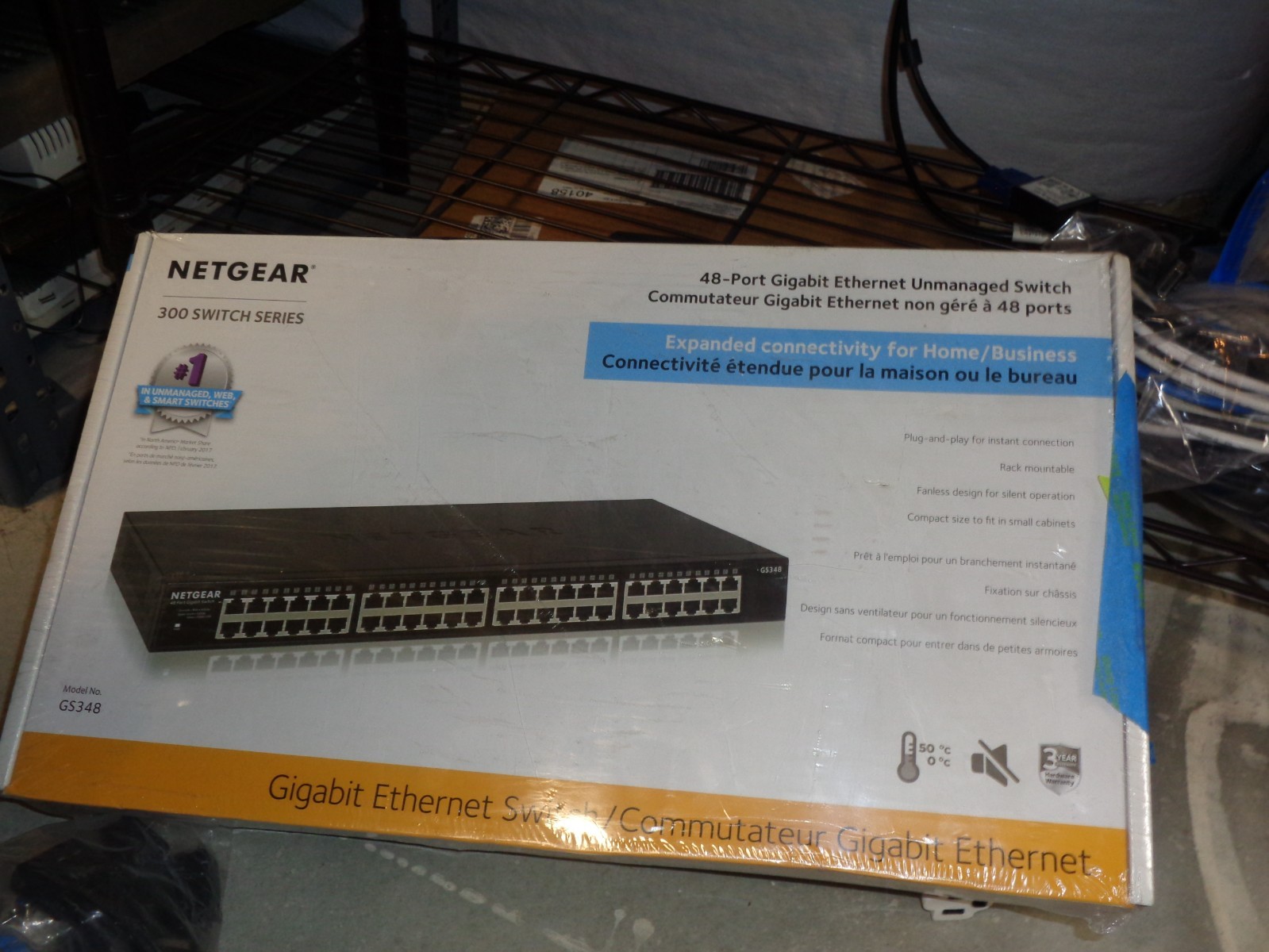 NETGEAR GS348-100NAS 300 SWITCH SERIES 48-PORT GIGABIT ETHERNET
