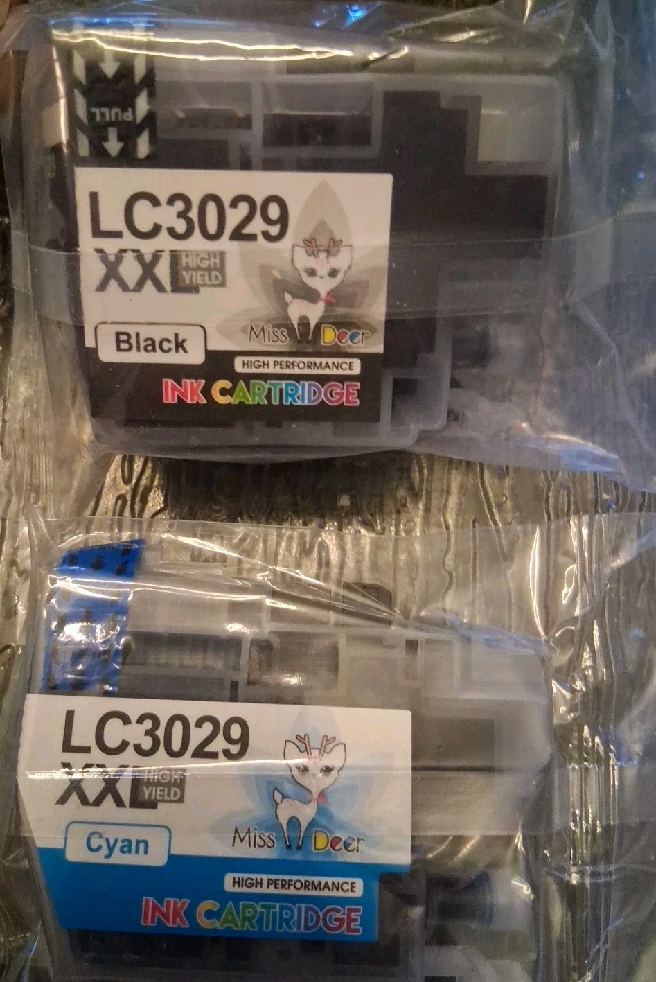 2pk Ink Replacement For Brother LC-3029 XX BLACK-CYAN