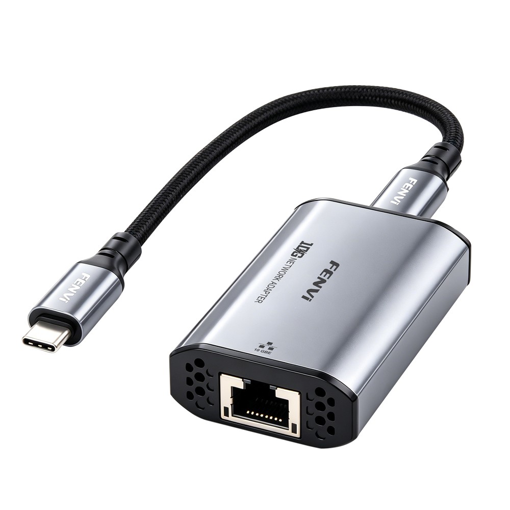 10Gbps USB-C Ethernet Adapter RTL8159 USB3.2 Gen2 10GbE RJ45 Network Card Dongle