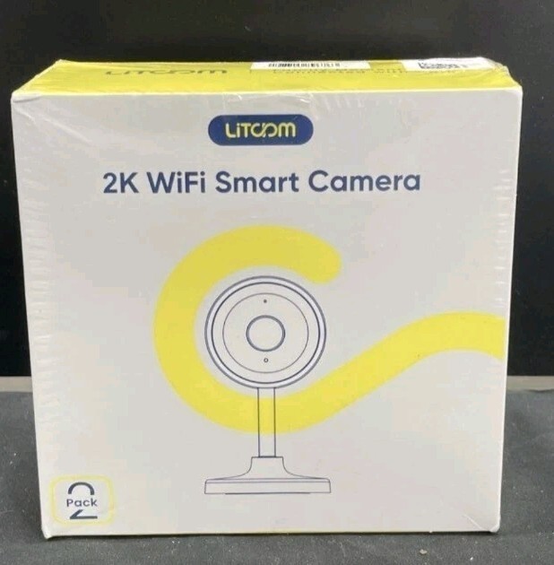 Litcam 2-Pack 2K WiFi Smart Security Cameras with Motion Detection and 2-Way Two