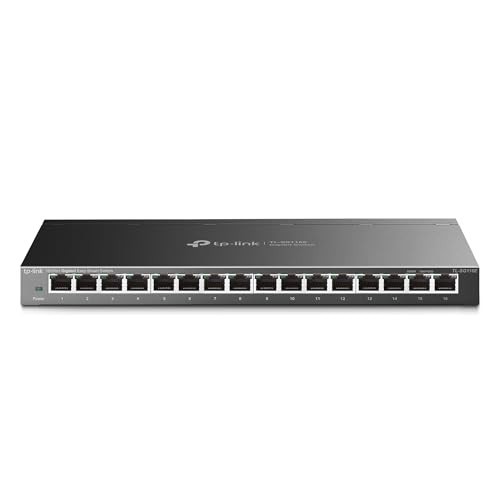 TP-Link TL-SG116E 16-Port Gigabit Easy Smart Managed Ethernet Switch Metal RJ45