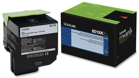 Lexmark 801XK Black Extra-High Yield (80C1XK0) OEM genuine Return Program Toner 
