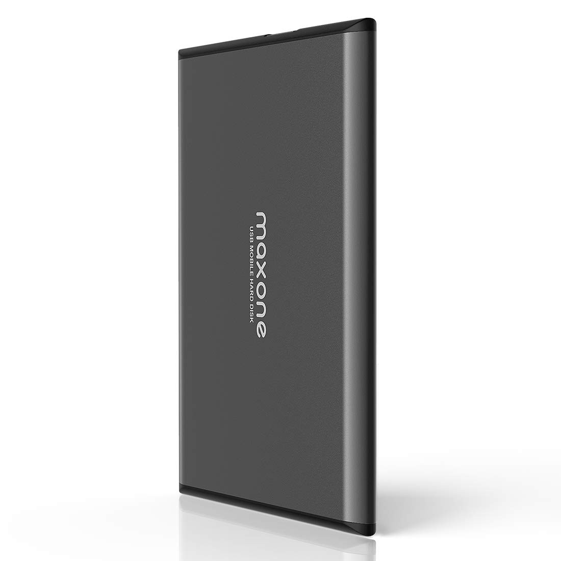 Maxone 500GB Ultra Slim Portable External Hard Drive HDD 500GB, Charcoal Grey 