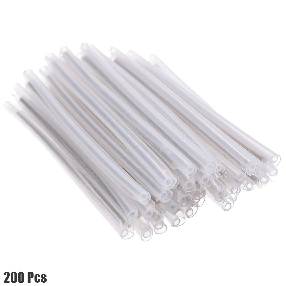 200 Pcs 40mm x 1mm Fiber Optic Fusion Splice Protector Tube Sleeve Steel Rod