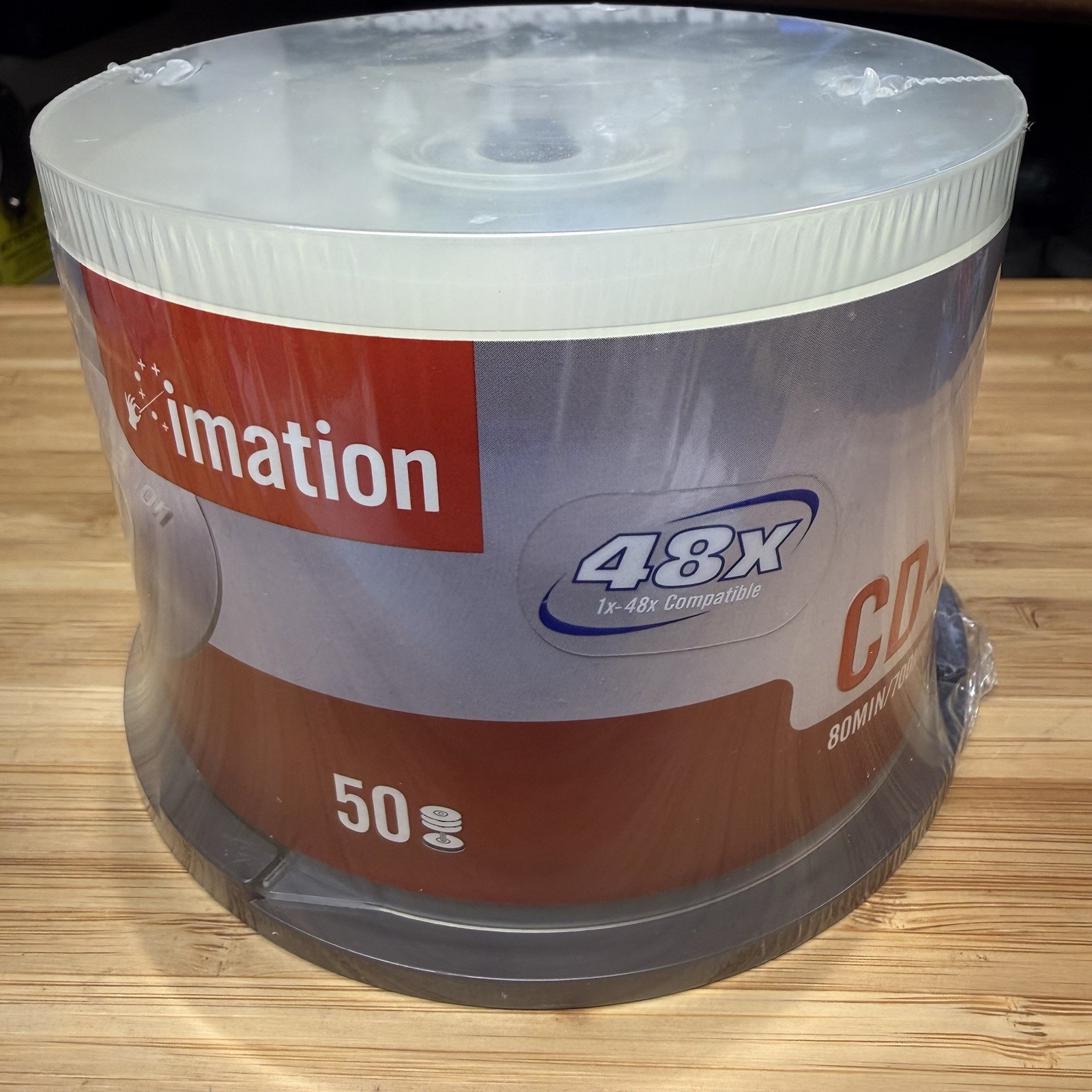 Imation CD-R 50 Pack 700MB 80 Min 48x Compatible Blank Recordable CDs Spindle