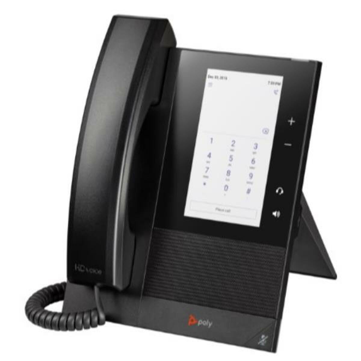 Poly CCX 400 VoIP Telephone, Business Media Desk Phone, 5-Inch Touchscreen, 24