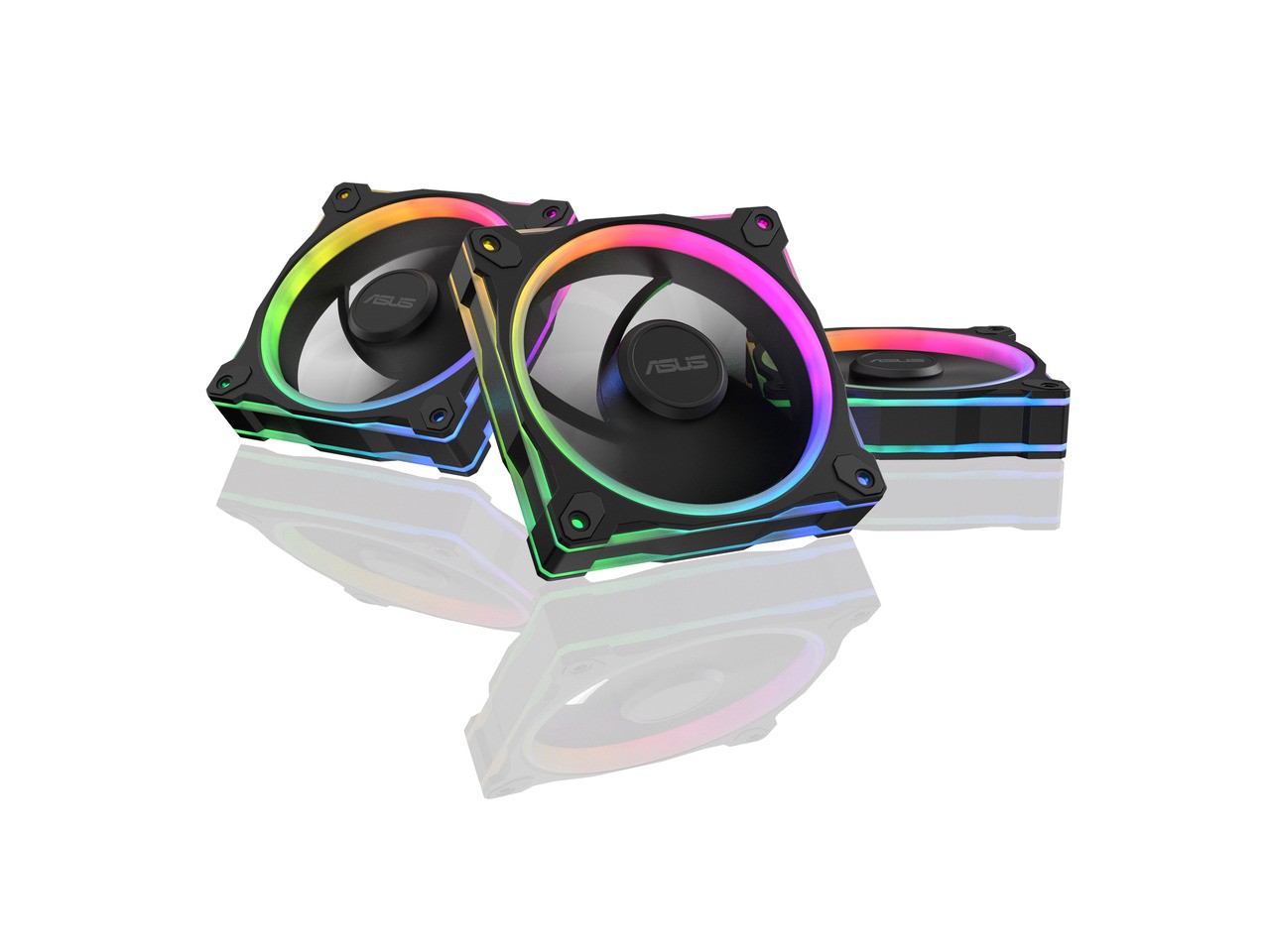 ASUS Prime MR120 ARGB fan black triple pack, 28mm extra-thick frame, quiet,