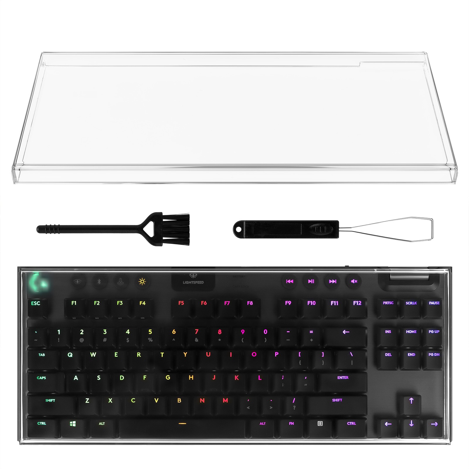 Geekria Clear Acrylic Keyboard Dust Cover, Compatible with Logitech G915 TKL