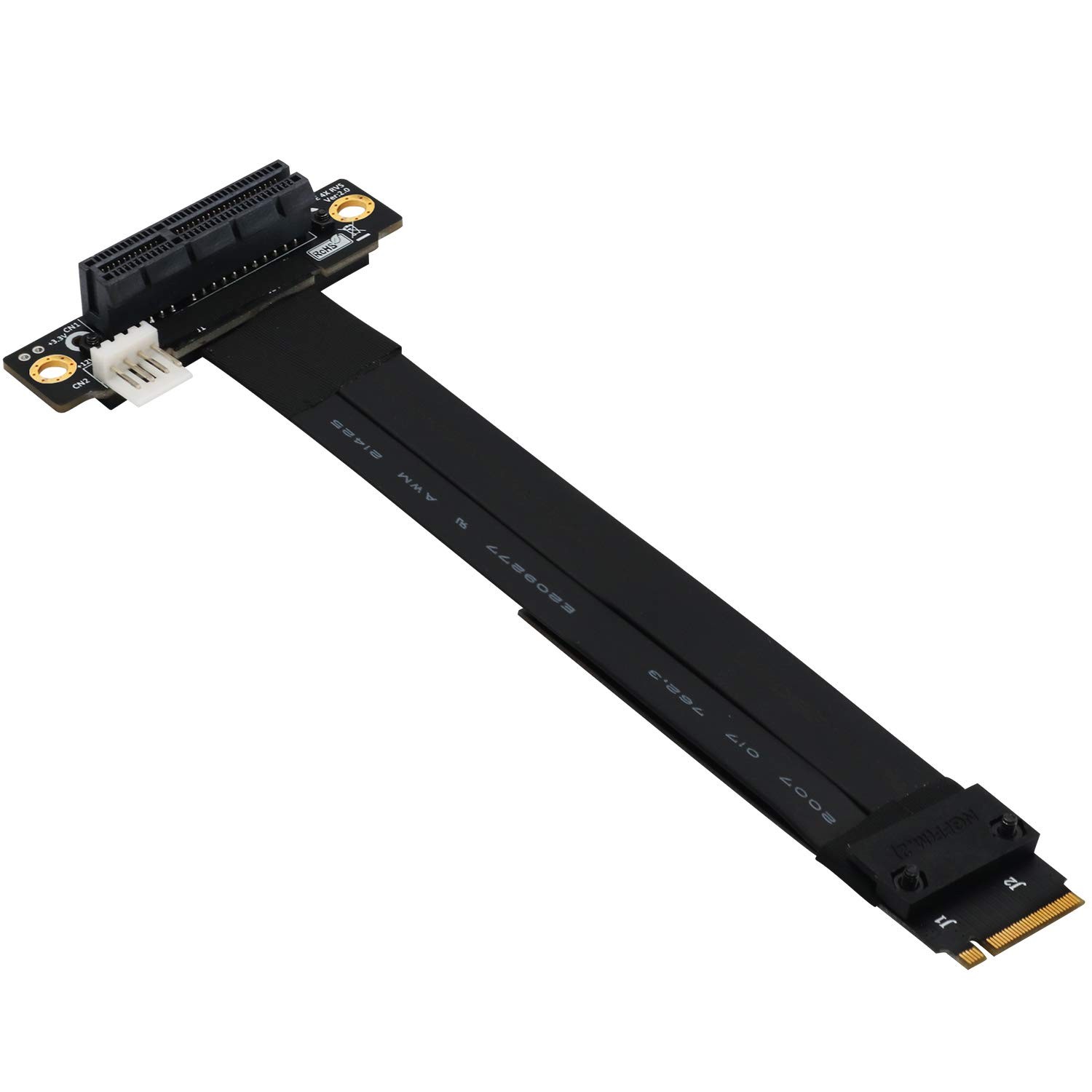 M.2 NGFF Key M To PCIe 3.0 4X Extension Cable 90 Right Angle Slot Riser