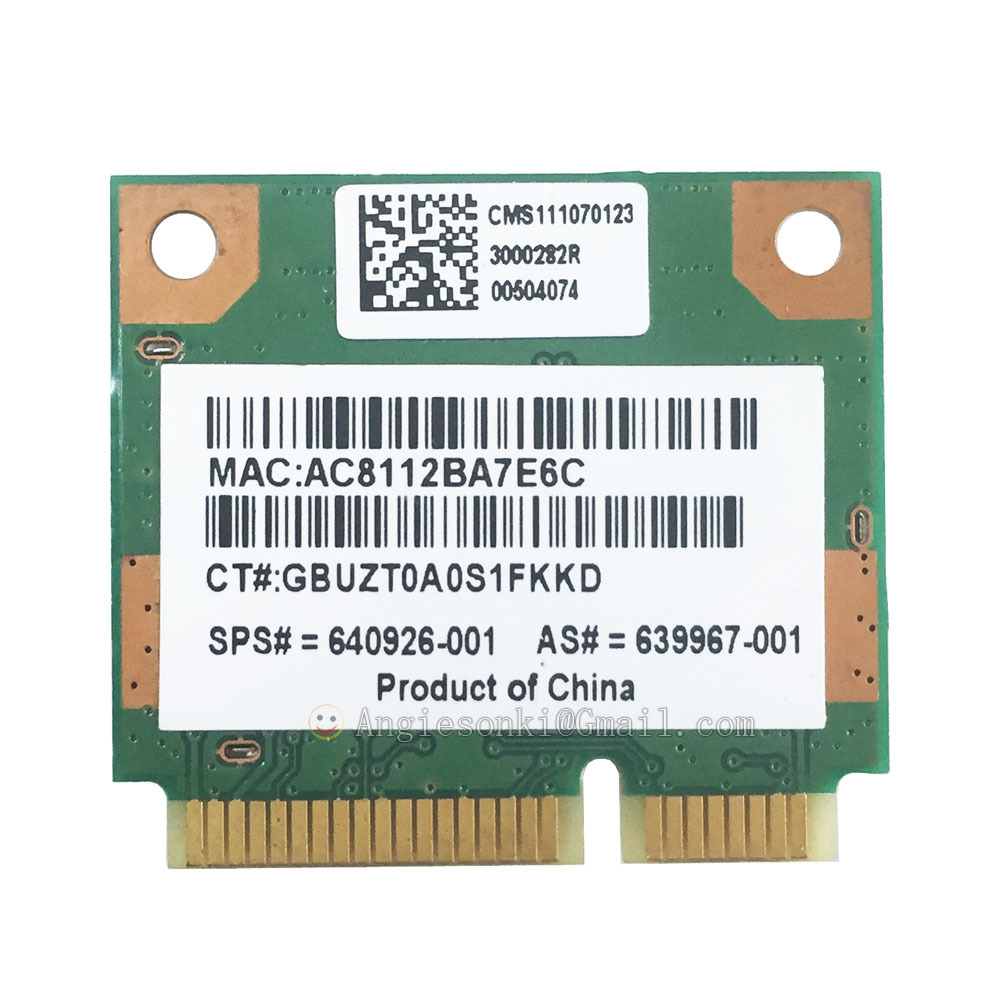 HP 4431S 4436S 4430S 4230S Realtek RTL8188CE Wireless WIFI WLAN card 640926-001
