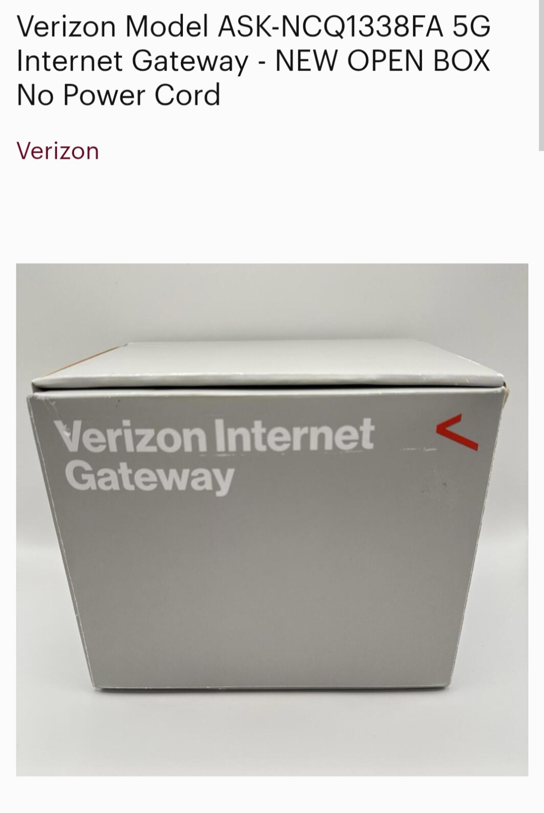 Sealed Verizon Business Internet Gateway Router 5G, 4G LTE, WiFi 6 - FSNO21VA