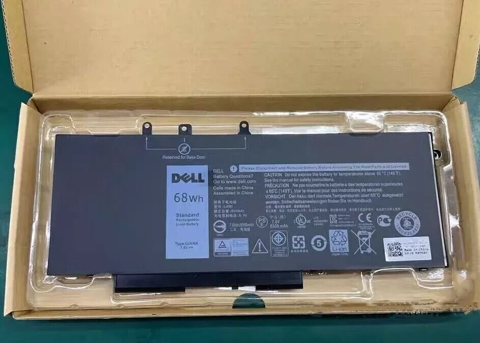 GJKNX Battery Genuine Dell Latitude 5480 5580 5280 5490 5491 5580 5590 68Wh