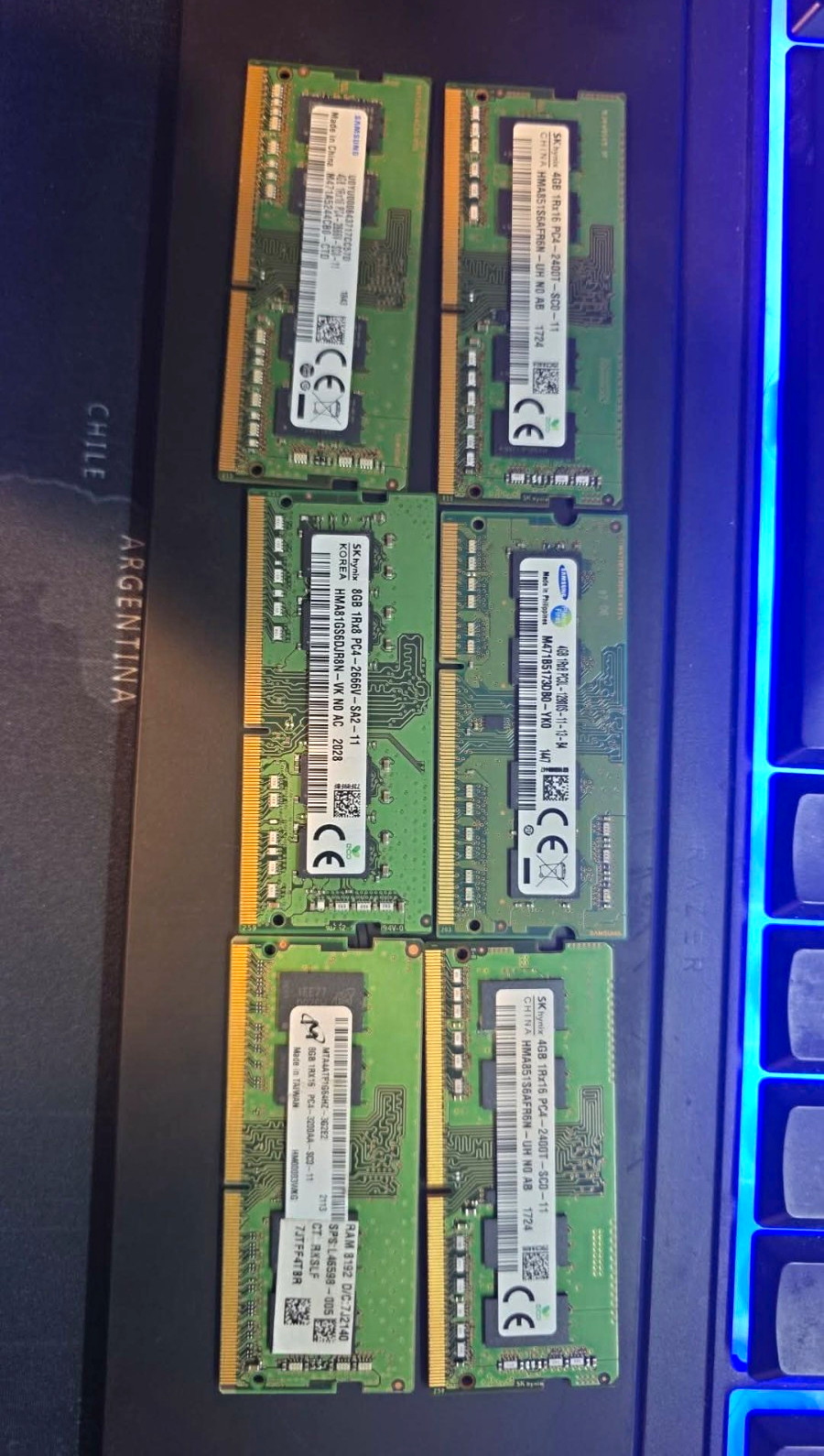 Samsung 20GB (5x4GB) DDR4-2400 PC4-2400T 260-Pin SO-DIMM ECC RAM