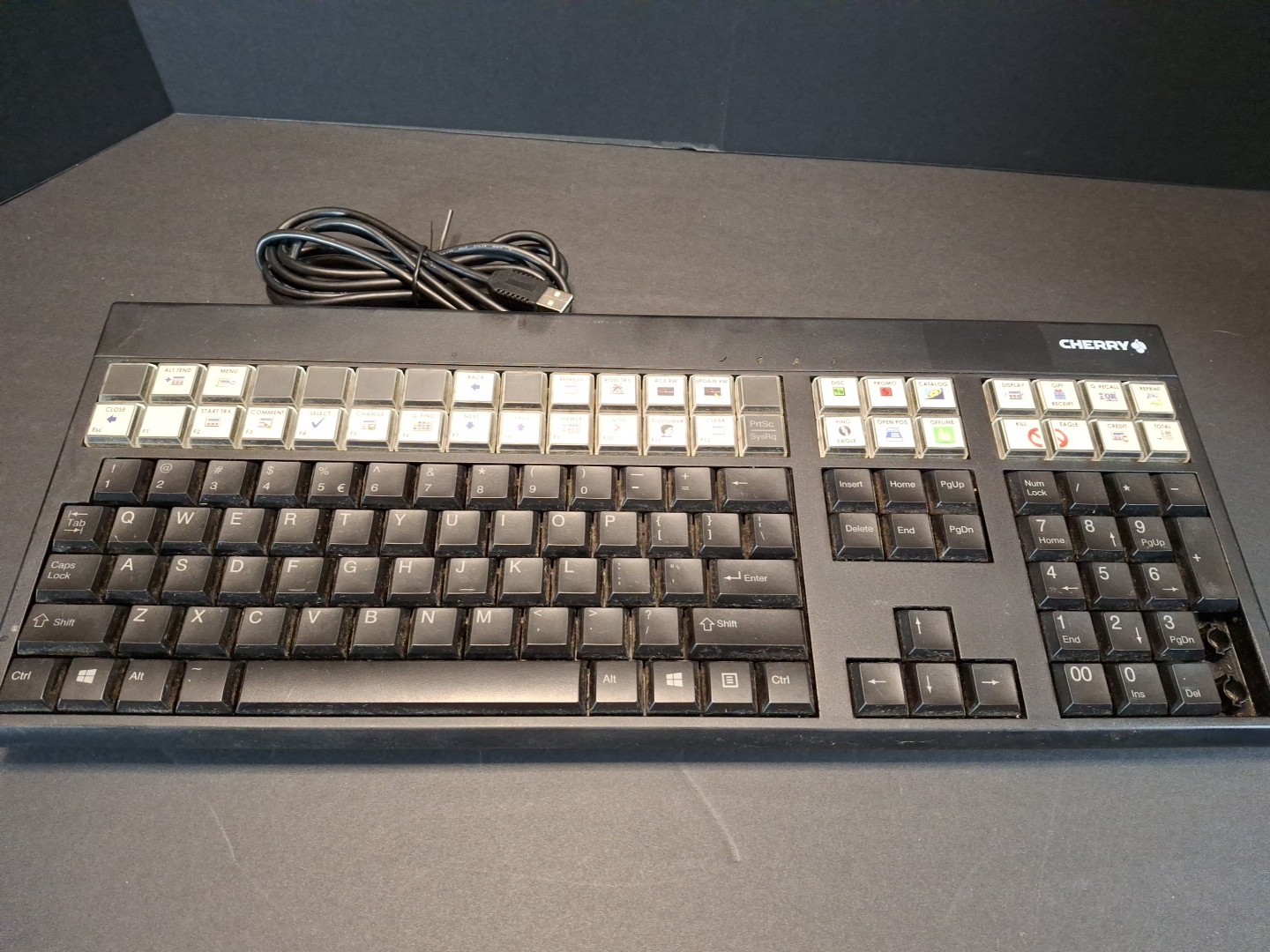 Cherry LPOS Wired USB Programable Keyboard G86-71400EUADAA READ DESCRIPTION K6
