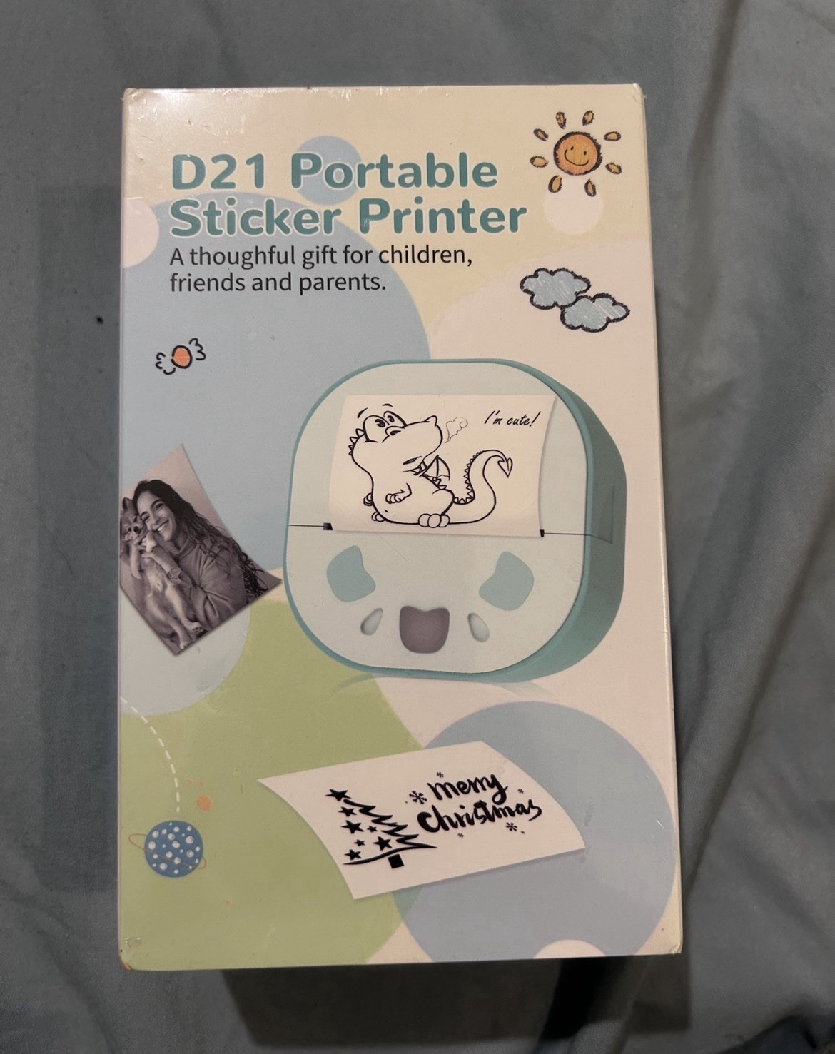 D21 Thermal Bluetooth Portable Label/Sticker Printer 203 DPI B&W A6