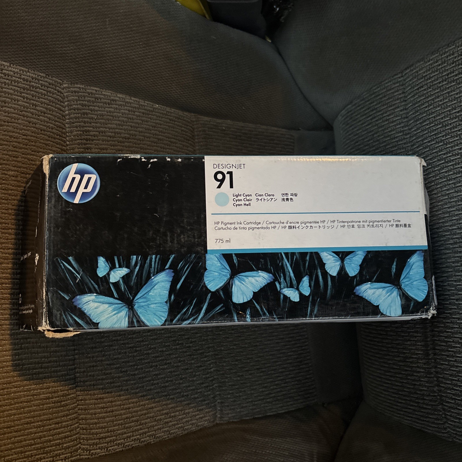 HP original 91 light cyan C9470A DesignJet Z6100 Series OVP DATUM 05/2017