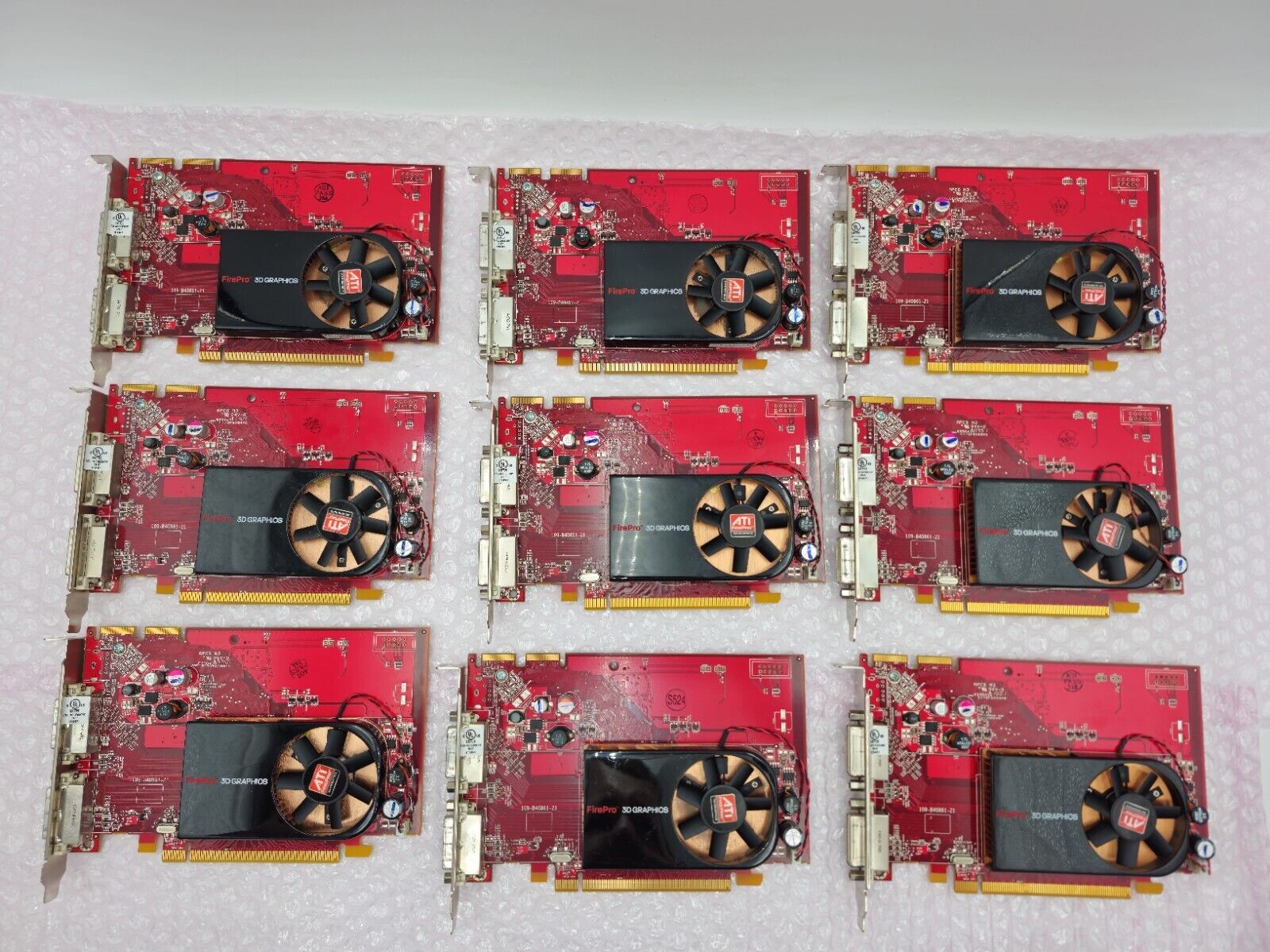 AMD 102B4080622 FirePro V3700 256MB RH PCI-E FH Video Graphics Card (LOT OF 9)