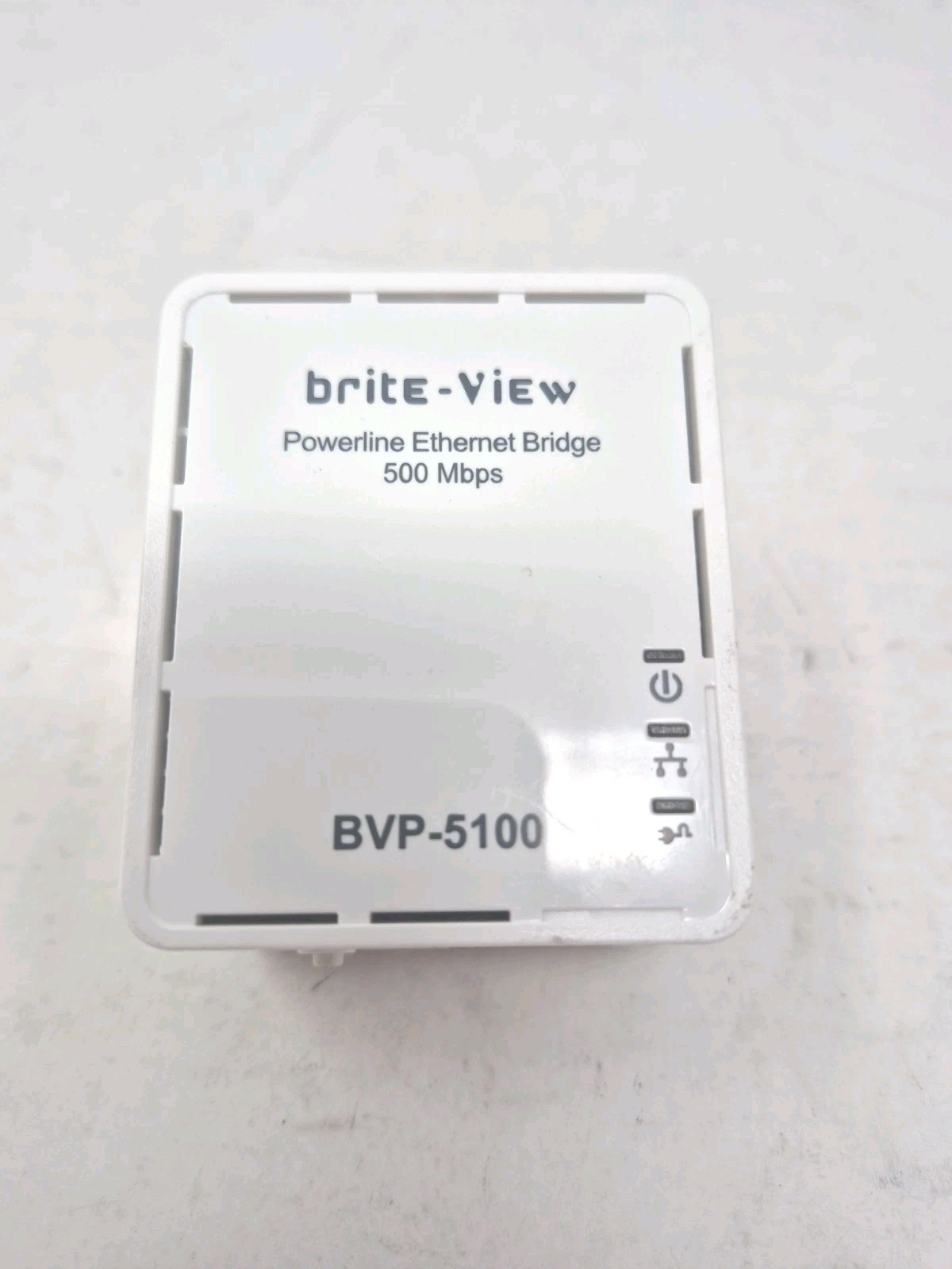 Brite-View LinkE Mini 500 Mbps Powerline Ethernet Adapter Bridge- BVP-5100 -Used