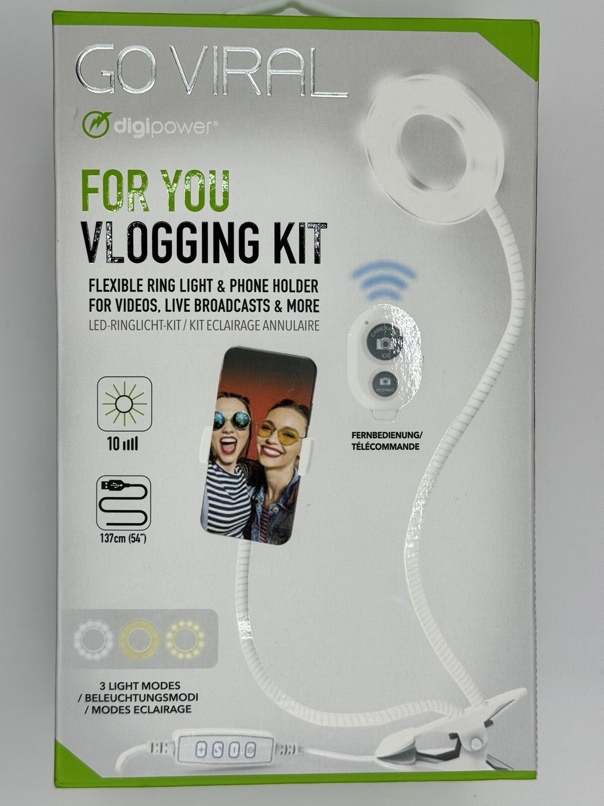 DigiPower DP-VLR3 Live Streaming Light Kit