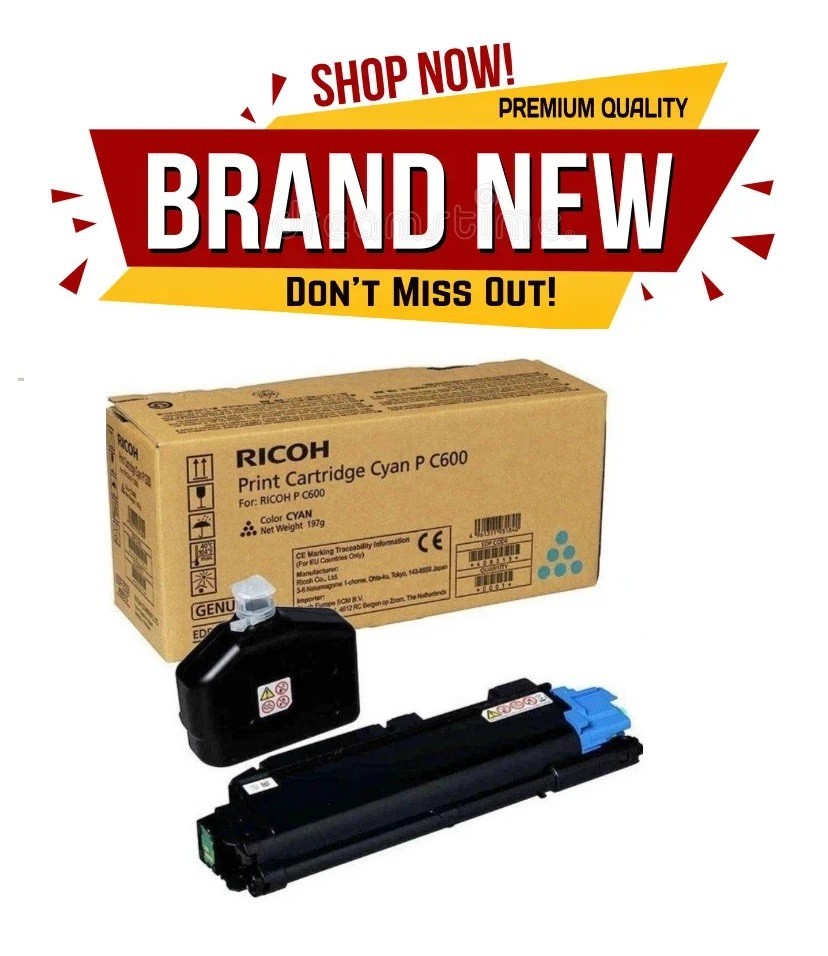 Genuine Ricoh 408311 Cyan Toner Cartridge Original OEM Sealed New