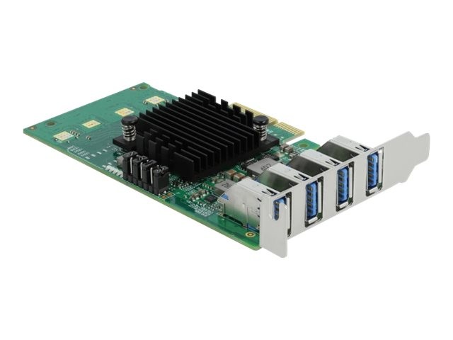 Delock PCI Express x4 Card 4xExternal USB 3.0 Quad Channel Cavo 89048