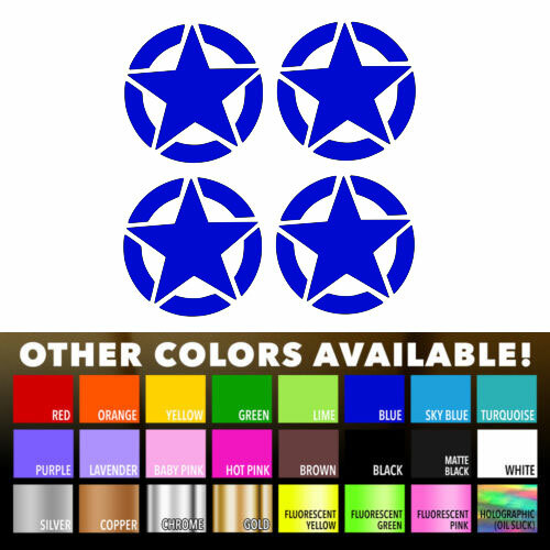 4 Star Vinyl Decal Sticker for Macbook Laptop Auto Car Body Window Army Wall Art