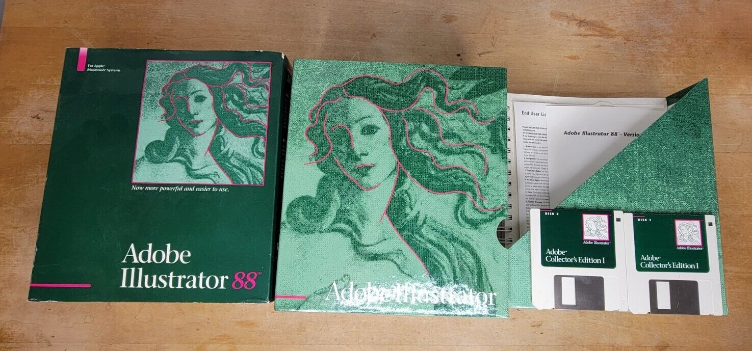 Adobe Illustrator 88 Apple Macintosh System Vtg Collectors edition Software READ