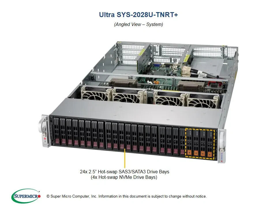 Supermicro SYS-2028U-TNRT+ Barebones Server NEW IN STOCK 5 Yr Warranty