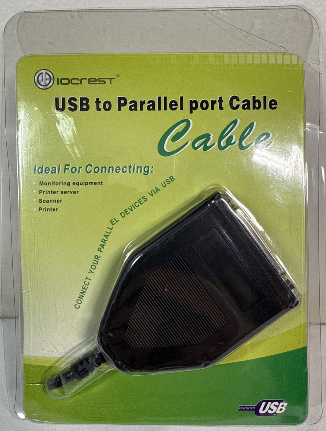 IO Crest / USB 2.0 to DB25 Parallel Printer Cable / SY-ADA10003