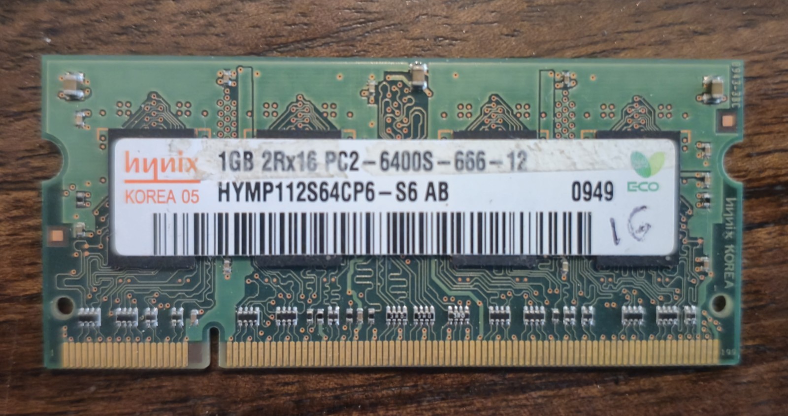 SK-Hynix 1x1GB DDR2-800 (PC2-6400S) Laptop Memory