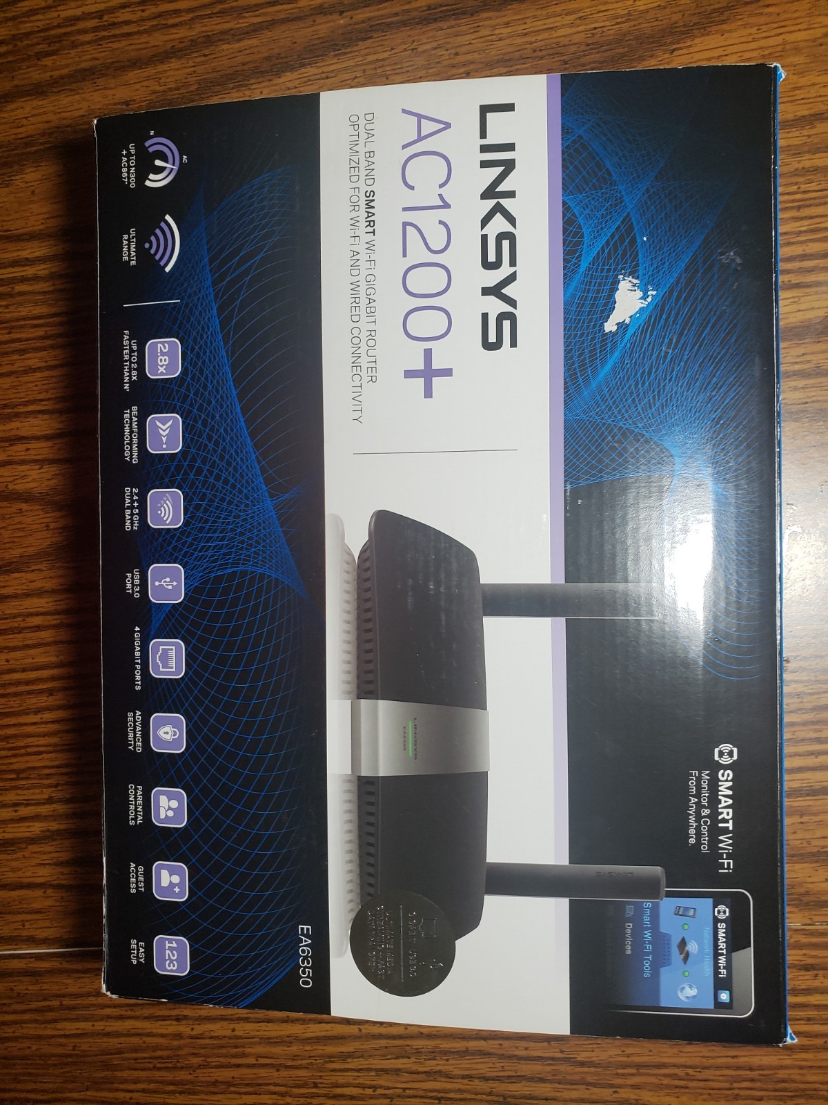 Linksys AC1200+ EA6350 Dual Band Wi-Fi AC Router Gigabit 4-Port USB3.0