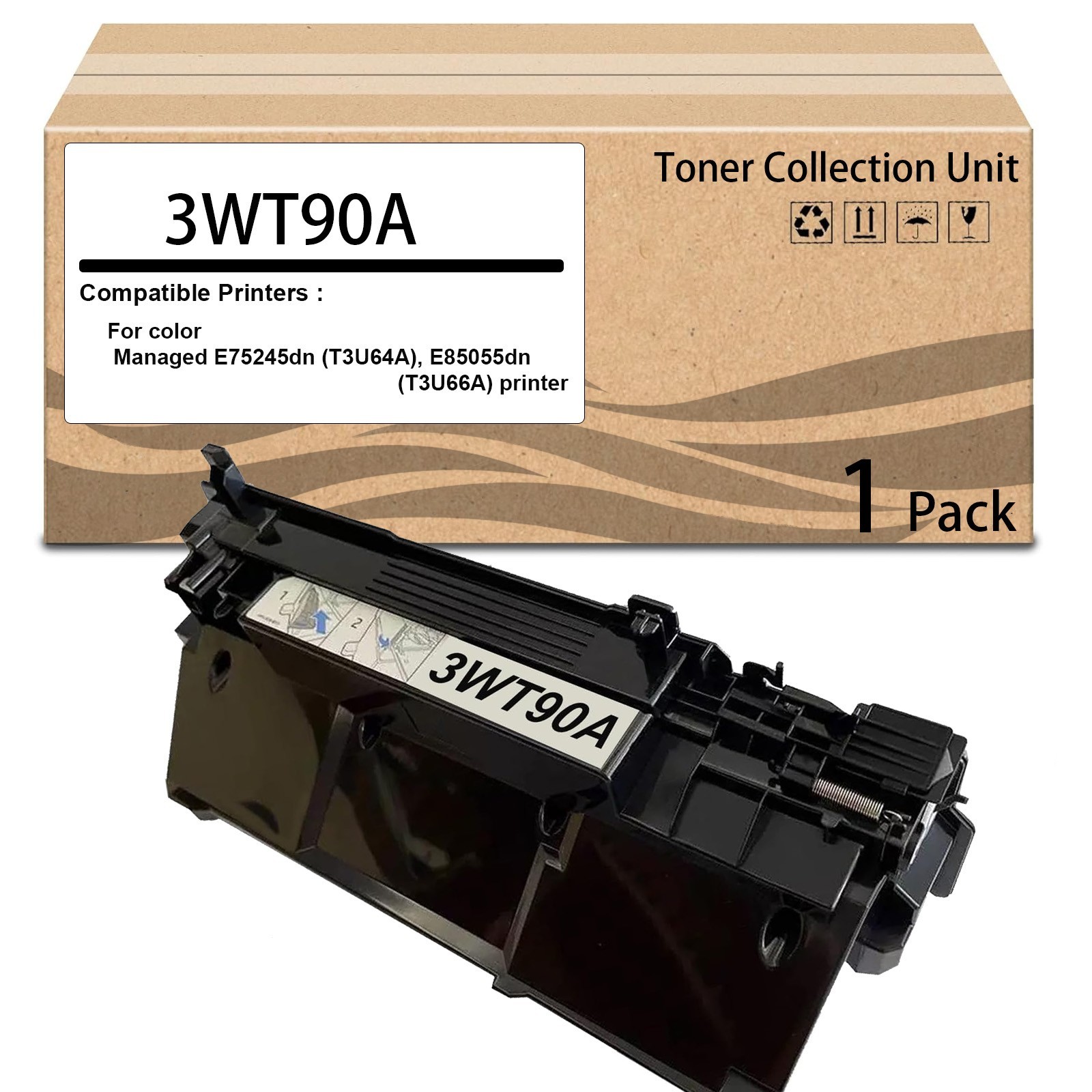 1 Pack 3WT90A Compatible Toner Collection Unit Replacement for HP Color