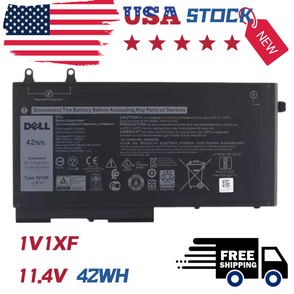 Genuine 42Wh 1V1XF 27W58 Battery For Dell Latitude 5500 5510 Precision 3540 3550
