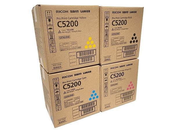 Genuine Ricoh Savin  C5200  C5210 Toner Set   828422, 828423, 828424, 828425