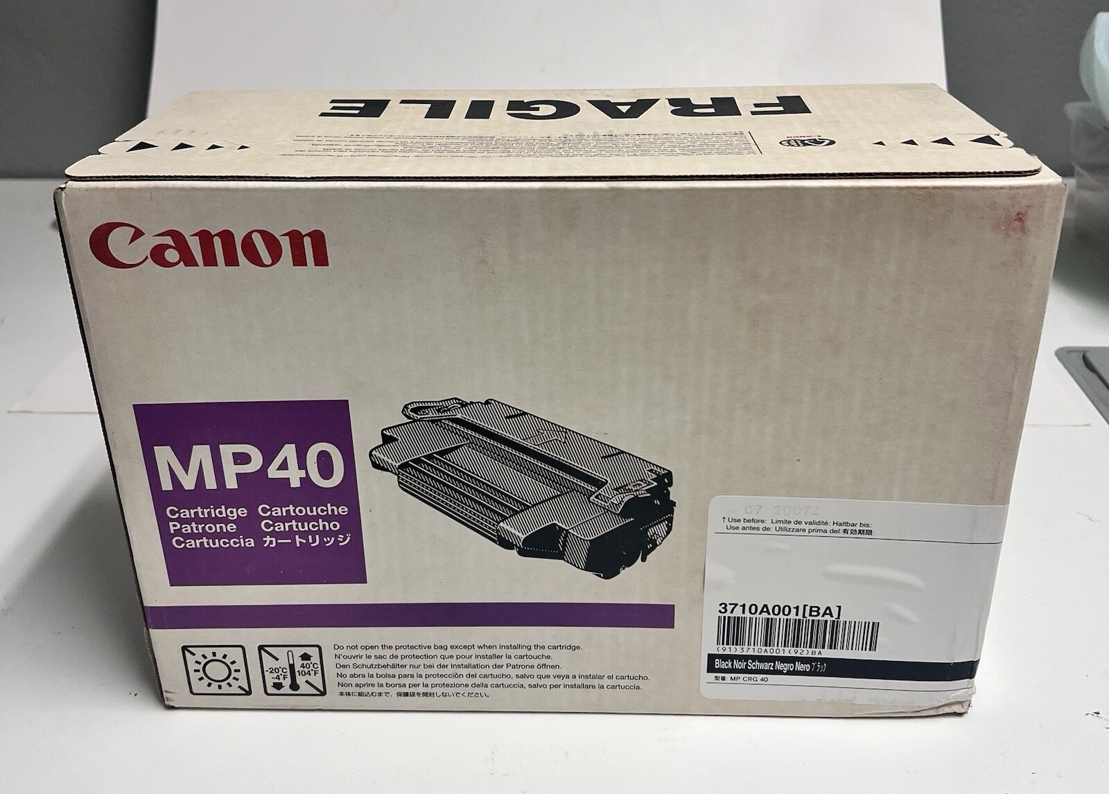 Canon MP40 Toner Cartridge Black 6K Page for FP7400 FP300 3710A001BA