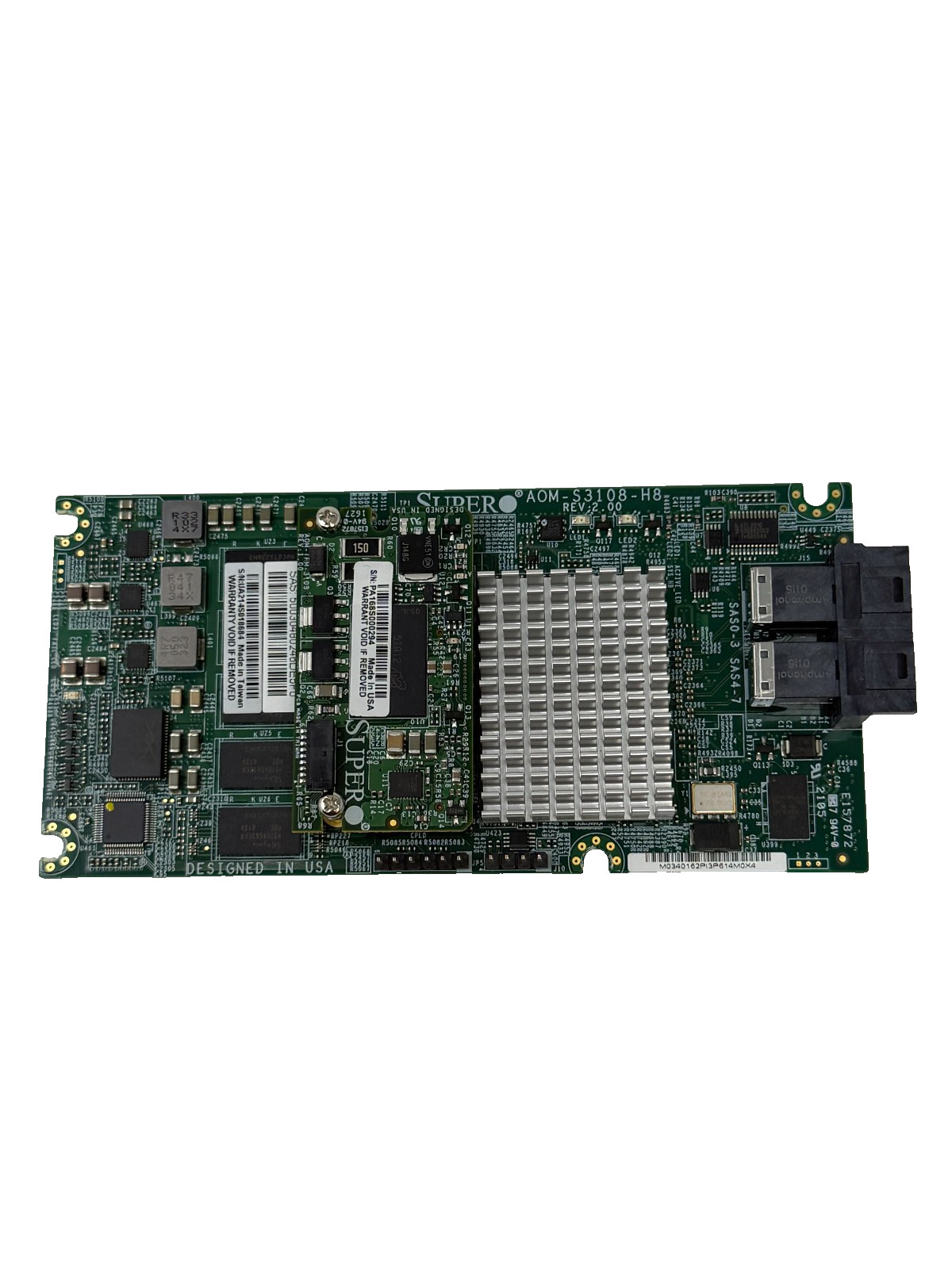 Supermicro AOM-S3108M-H8 2GB 8-Port SAS3 12Gbps Int Add-on Module RAID Adapter