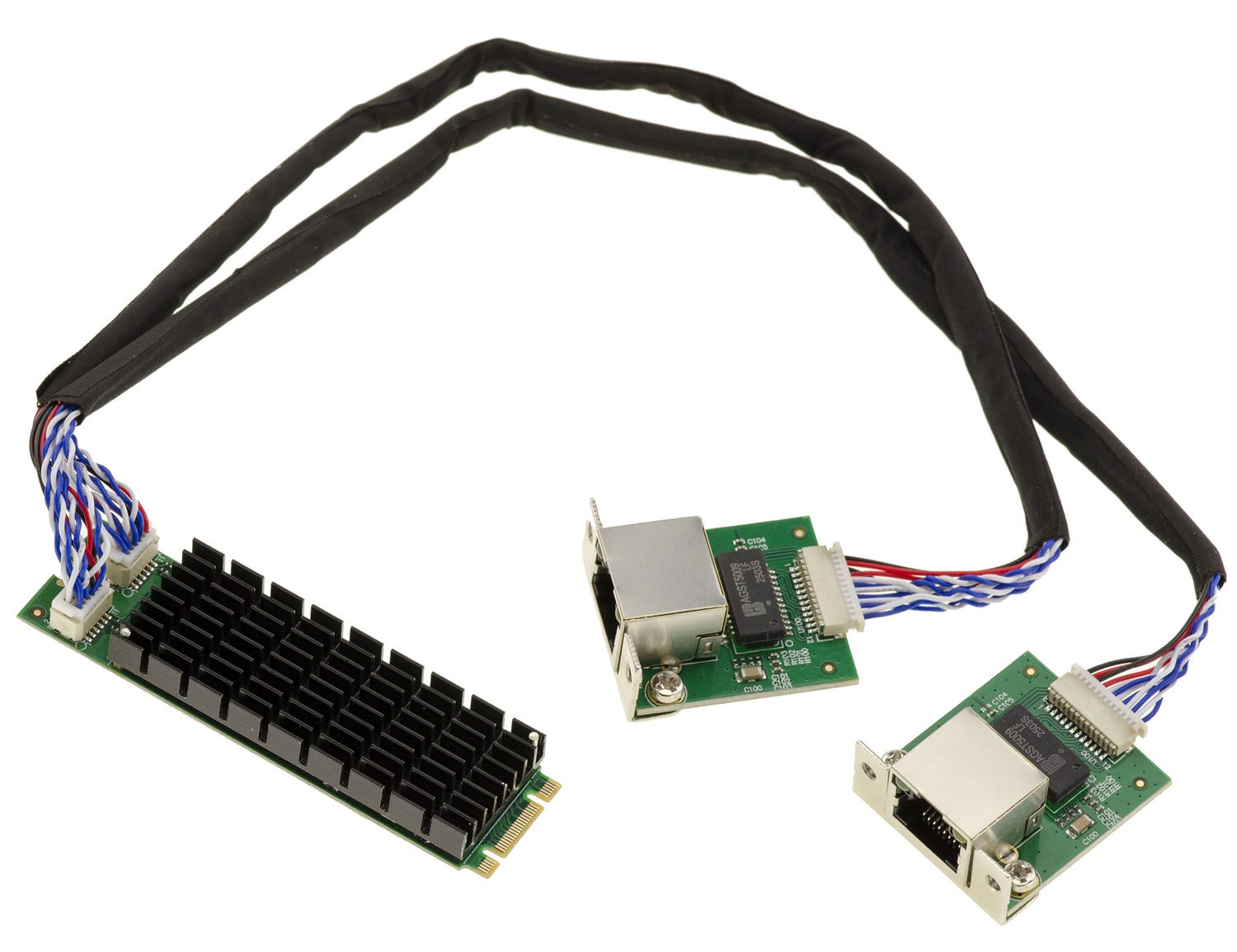 M2 PCIe M Key Network Card 2.5 DUAL Gigabit RJ45 LAN ETHERNET 10 100 1000 1G 2.5