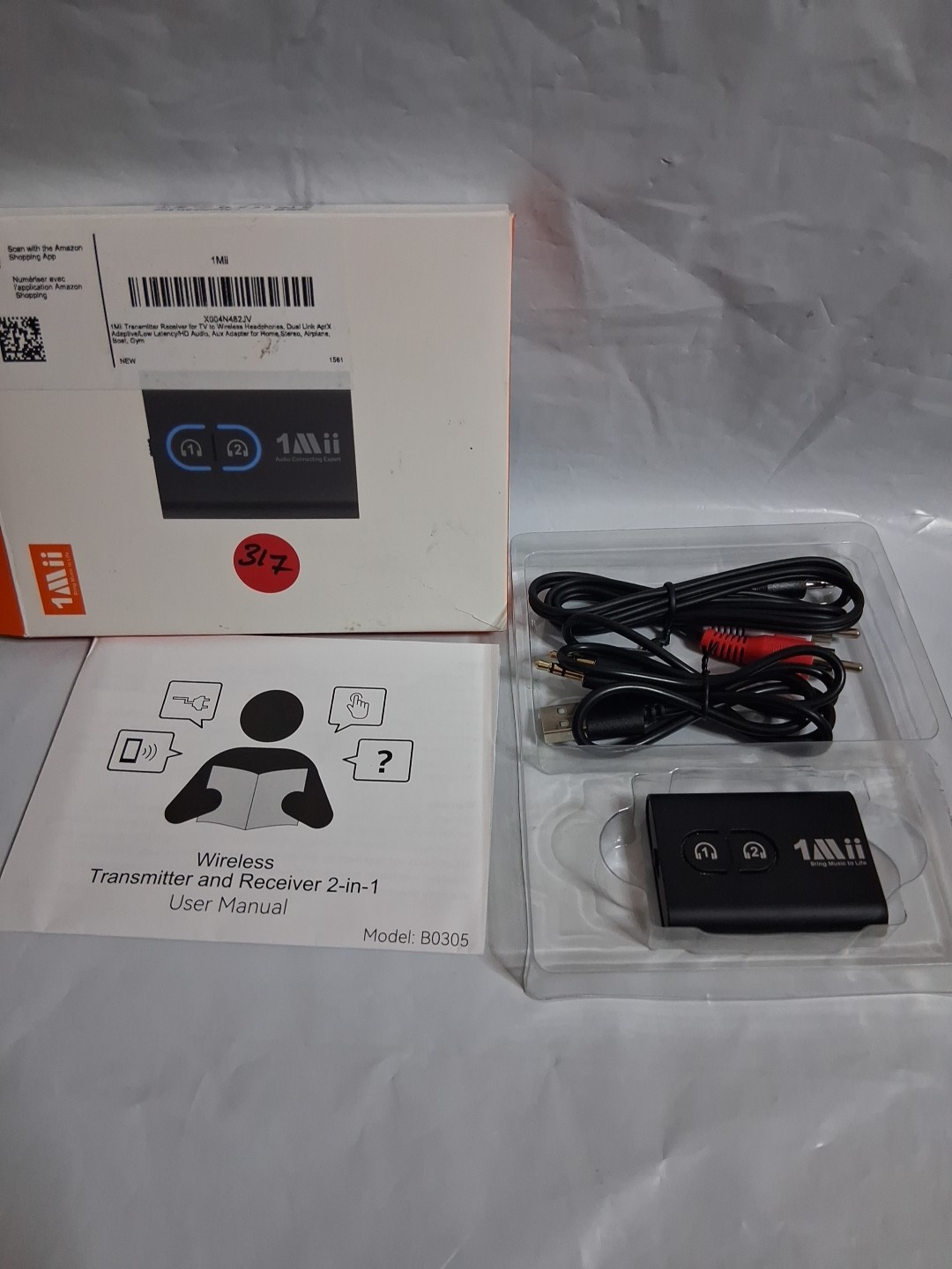 1Mii ML300 Bluetooth 5.3 Transmitter Receiver – aptX Low Latency, Dual Link