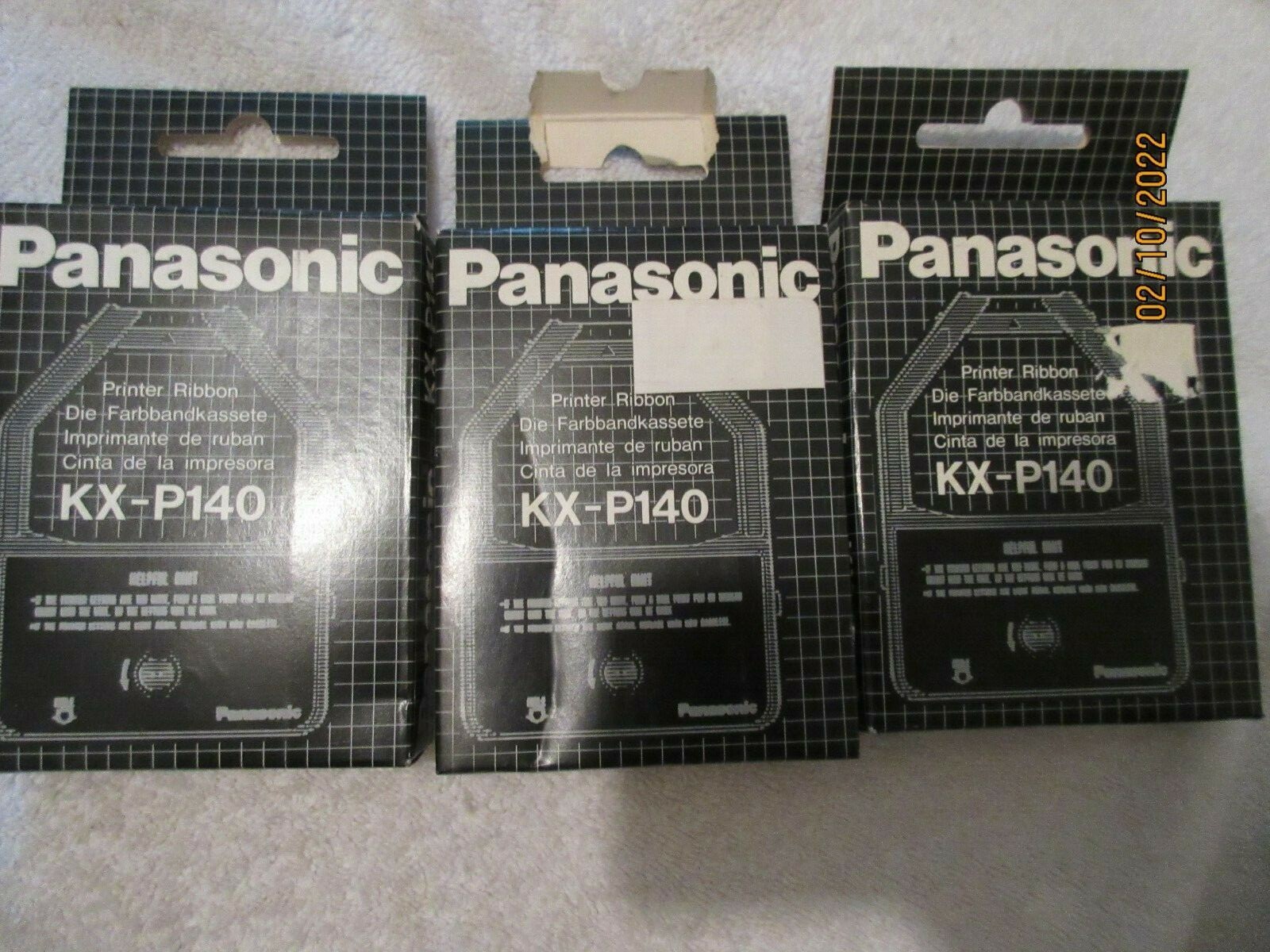 GENUINE Panasonic KX-P140 Printer Ribbon cartridge Brand New OEM Lot of 3
