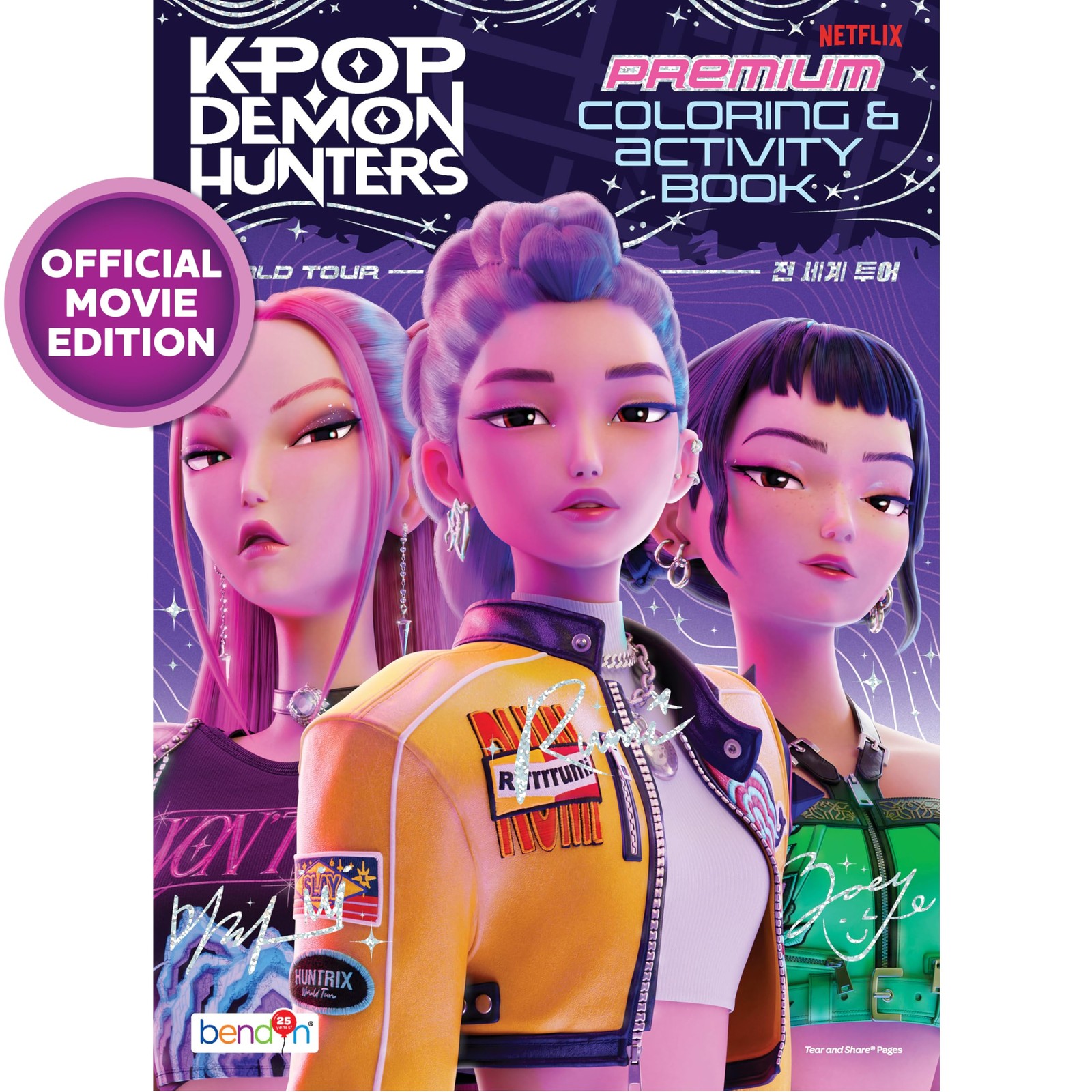 Official KPop Demon Hunters Activity Book Movie Edition Coloring Design Gifts