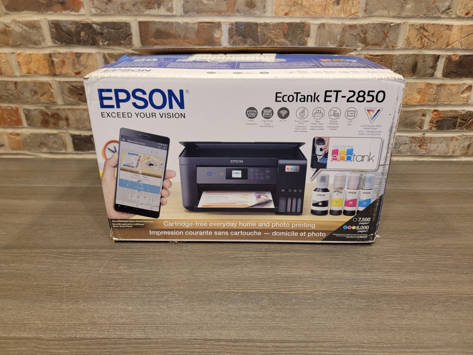 New Open Box Epson EcoTank ET-2850 Color Inkjet All-In-One Printer  Black